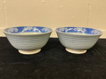 Pair Of Japanese Soup Bowls