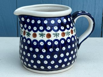 Handmade Polish Pottery Water Pitcher