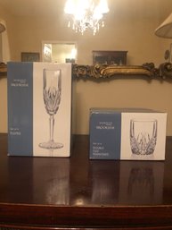 New In Boxes Waterford Crystal Flutes (4) And Double Old Fashioned Glasses (4)