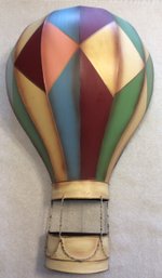 Metal Hot Air Balloon Wall Hanging Decor - 19' Tall - L   (LOCAL PICK-uP ONLY)