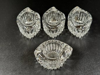 A Set Of Four Cut Crystal Votive Holders By Mikasa, Royal Suite Collection