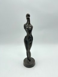 Yael Shalev Signed And Numbered 3/5 Solid Bronze Sculpture Of Embracing Couple