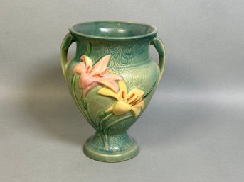 1940s Roseville Zephyr Lily Double Handled Vase