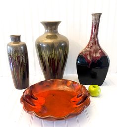 Modern Collection Of Glazed Ceramic Vessels