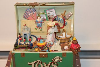 5 Music Boxes.  Toy Treasure Chest Has Original Box