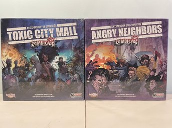 Zombicide  Pair Of Sealed Game Expansions -toxic City Mall & Angry Neighbors.