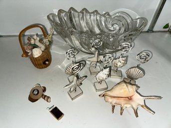 Awesome Shell Lot ~ Shell Bowl, Photo Holders And More