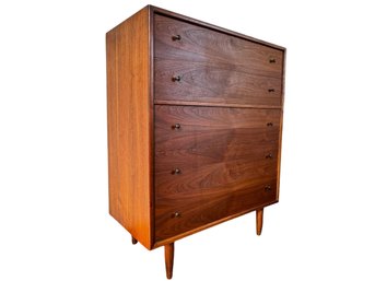 MCM Teak Tallboy Five Drawer Dresser