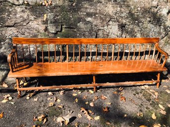 Sturdy Antique Wood 8' Bench