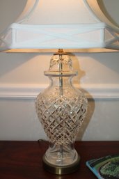 Beautiful Waterford Cut Crystal Table Lamp And Shade - Lot 2