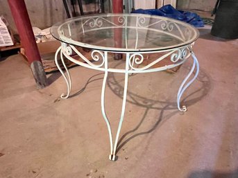 Vintage Round Iron Patio Table