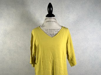 The Yarow Dress In Crepe By Eileen Fisher, New-With-Tags, Petite Large