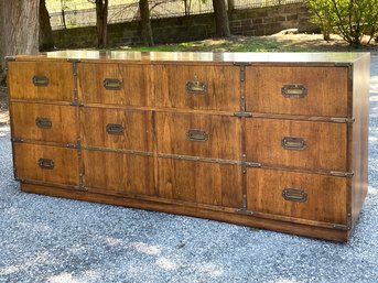 A Vintage Mid Century Modern Dresser (Or Could Be Used And Server!) In Campaign Style