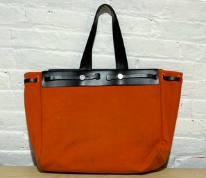 A High Quality Canvas And Leather  Bag - Needs Repair