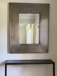 Galvanized Bronze Tone Metal Beveled Mirror