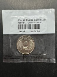 1999-P Uncirculated GA 50 States Quarter In Littleton Package