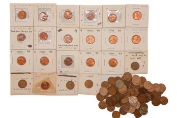 Large Lot Of One Cent Coins With Different Dates