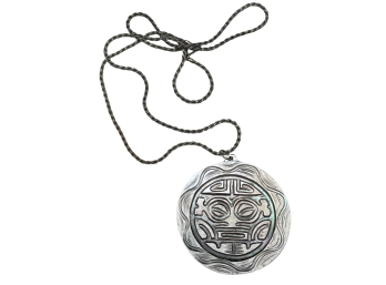 Vintage Inspired Silver Tahitian Tribal Pendant Necklace