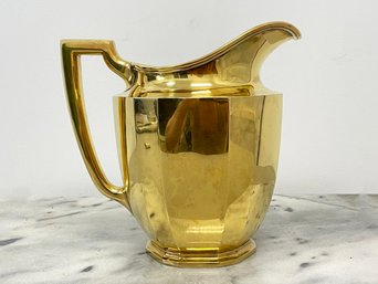 An Antique Tiffany & Co Gold 'Gilt' Vermeil Sterling Silver Pitcher, C. 1920.