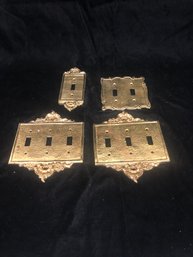 Set Of Brass Light Fixture Covers