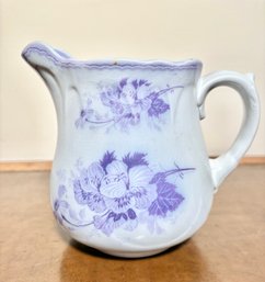 Antique J Edwards & Sons Ironstone Pitcher, Circa Late 1800's