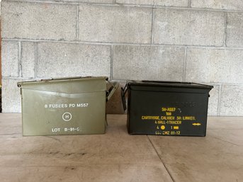 Group Of 2 Ammunition Containers