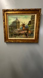 French Street Scene Framed Art