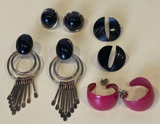 Four Pairs Of Pierced Ear Rings