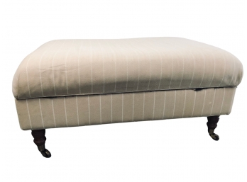 Laura Ashley Storage Cushioned Fabric Ottoman