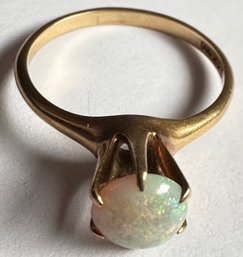 Vintage 14 Karat Gold & Opal Ring, Size 7.25