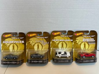 Hot Wheels/mattel 4 James Bond Die Cast Cars. (#136)