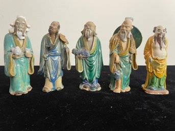 Lot Of Chinese Mud Men Figurines
