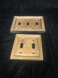 Set Of Brass Light Fixture Covers