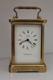 Vintage Tiffany & Co. Gold Tone Carriage Clock