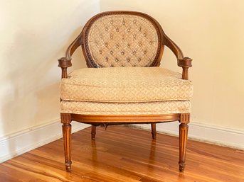 A Fabulous Vintage Parlor Chair With Tufted Back