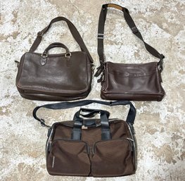 A Trio Of High Quality Messenger Bags -bally, Mandarina Duck,  And More