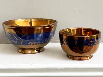 19th Century Copper Lustre Finger Bowls