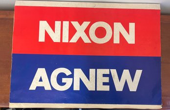 Nixon / Agnew Original Political Campaign Sign