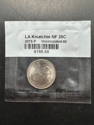 2015-P Uncirculated LA Kisatchie Quarter In Littleton Package