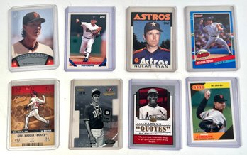 8 Hall Of Fame Athlete Baseball Cards Including Nolan Ryan