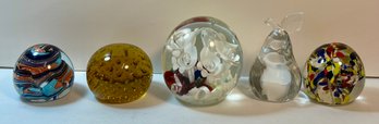 Glass Paperweight Lot