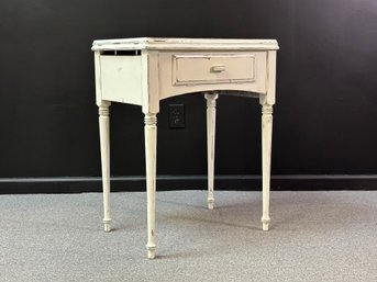 A Great Vintage Sewing Table With An Intentionally-Distressed Finish