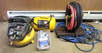 Air Compressor Lot With Air Hose Reel