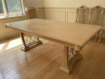 Manor House Scroll Base Dining Table With 2-leaves