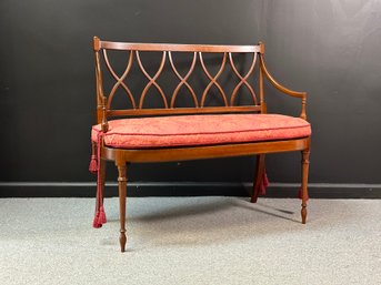 A Stunning Early 20th Century Settee With Caned Seat