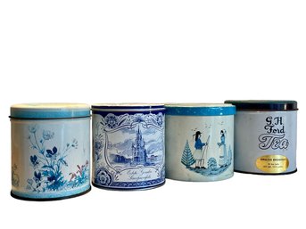 Grouping Of Four Vintage Tins