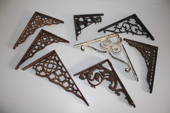 Vintage Mixed Lot Of Eight Decorative Wall Brackets