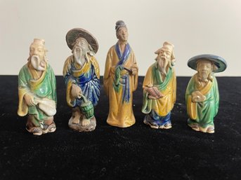 Set Of Chinese Mudmen Figurines