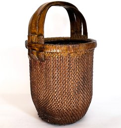 A Late-Qing Dynasty Hand Woven Rice Gathering Basket