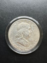 1961-D Benjamin Franklin Silver Half Dollar